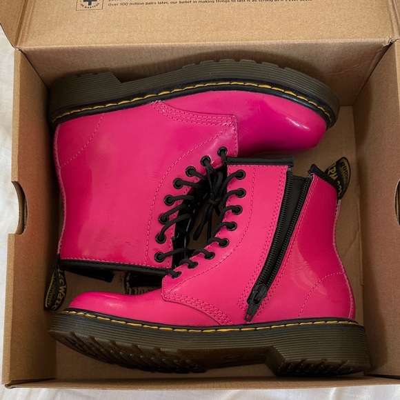 Dr. Martens Kids Pink Boots - Picture 4 of 8